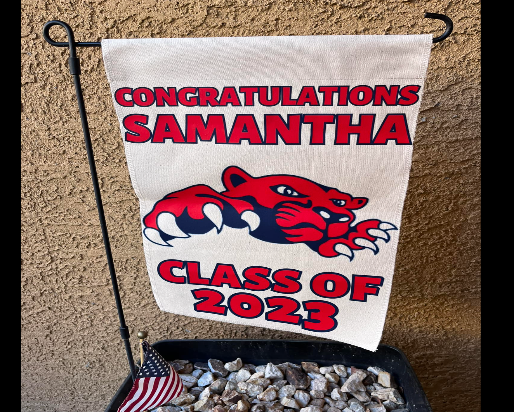 Custom Graduation Yard Flag