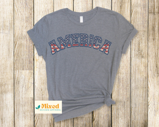 *America 4th of July Shirt (short sleeve and racerback options available)