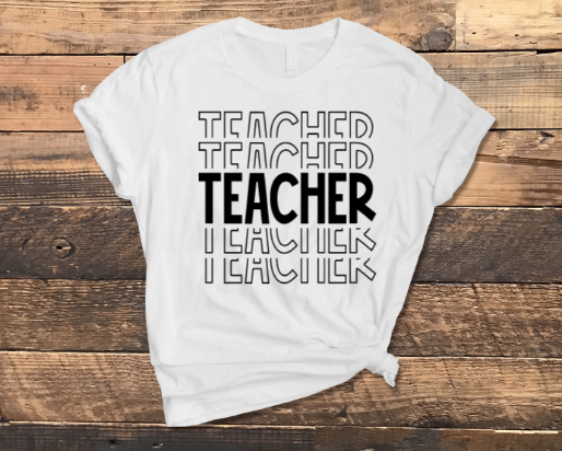 Teacher Stacked Shirt (with customization available)