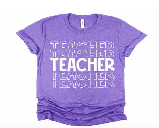 Teacher Stacked Shirt (with customization available)