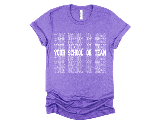 Customizable School or Team Stacked Shirt