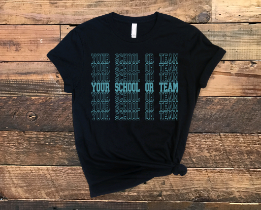 Customizable School or Team Stacked Shirt