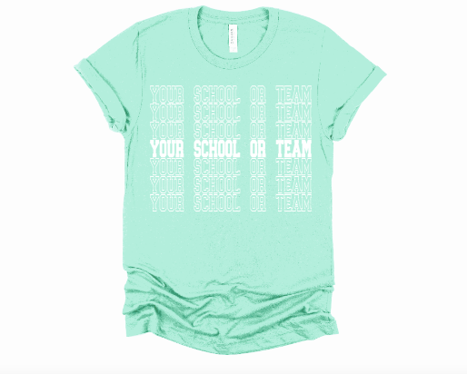 Customizable School or Team Stacked Shirt