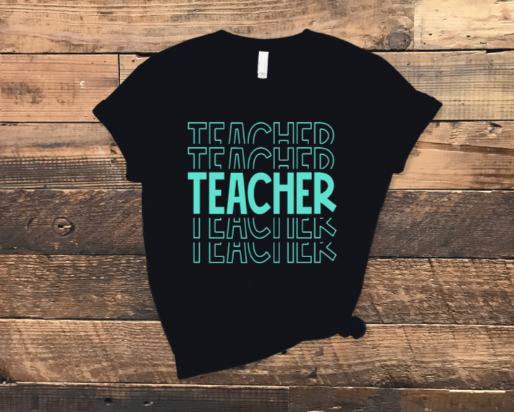 Teacher Stacked Shirt (with customization available)