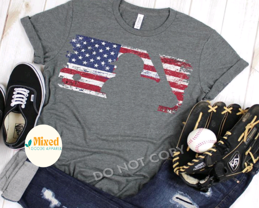 Baseball cutout shirt (Adult and youth options available)