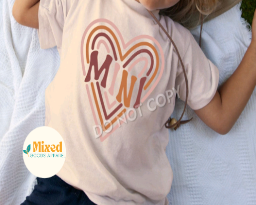 Mini Retro Heart Shirt (sweatshirt and matching Mama shirt/sweatshirt available)